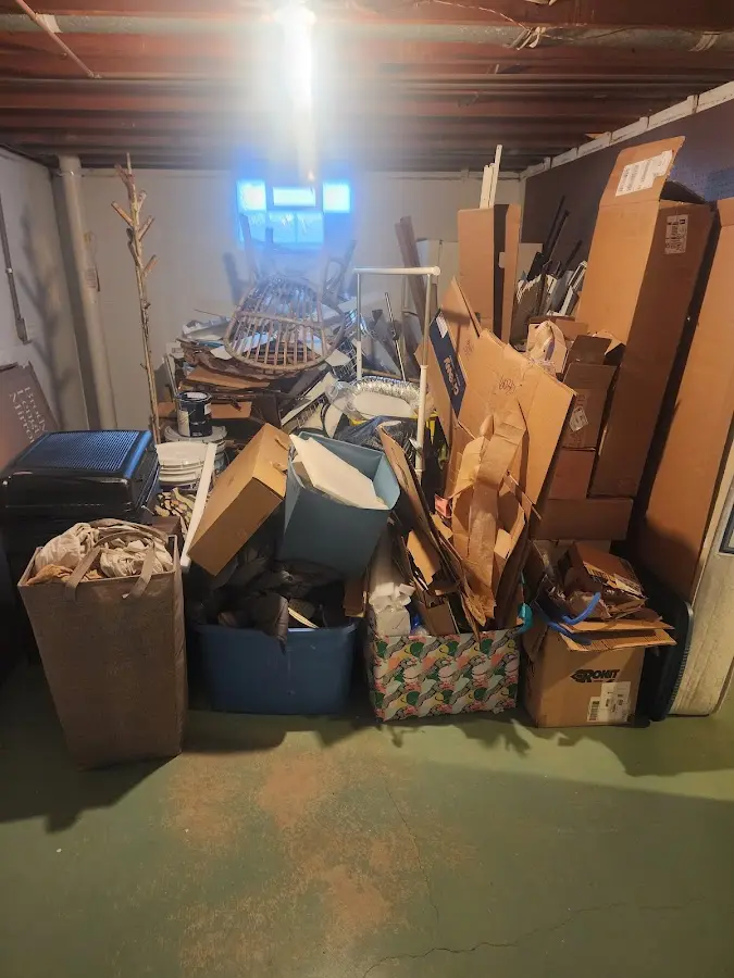 Roll-off dumpster container at job site for 15 Yard Dumpster Rental in Berkeley Heights